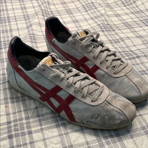 Onitsuka Tiger by Asics Men's Gray and Red Sneakers